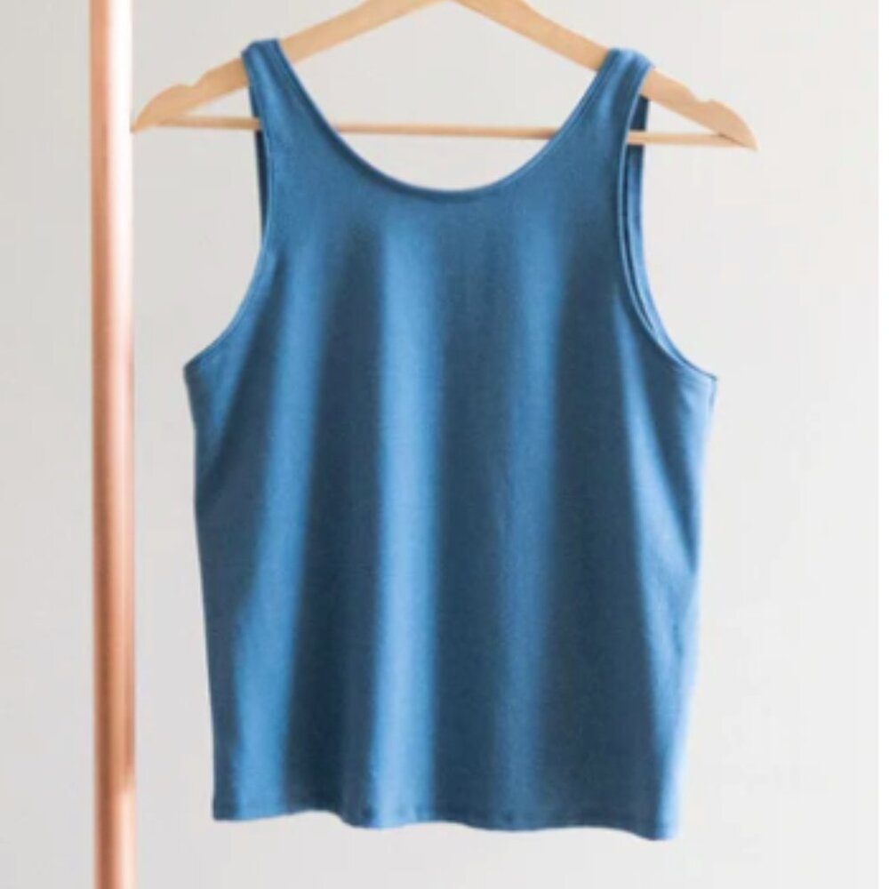 Jax & Lennon - Blue High Neck Tank.
